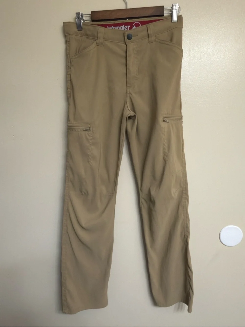 Wrangler Boy’s All Terrain UPF 50 Straight Leg Elmwood Khaki Cargo Pants EUC 16